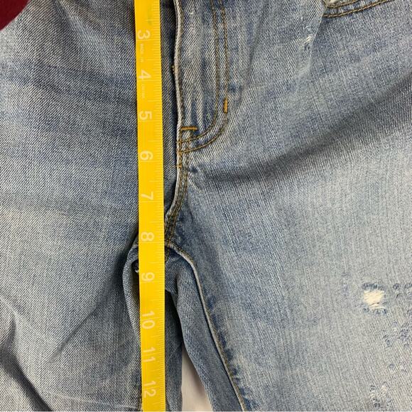 GAP womens size 8 29 Blue Boyfriend fit crop Jeans light wash new distressed - Picture 12 of 13